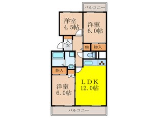 フォルク北千里Ｇ棟の物件間取画像